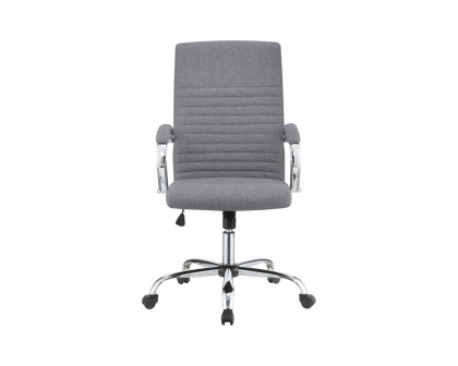 Coaster - Upholstered Office Chair With Casters 881217 in Gray/Chrome