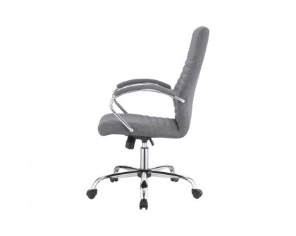 Coaster - Upholstered Office Chair With Casters 881217 in Gray/Chrome