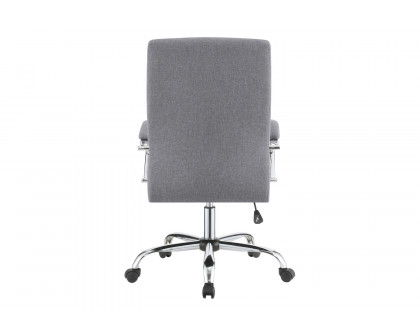 Coaster - Upholstered Office Chair With Casters 881217 in Gray/Chrome