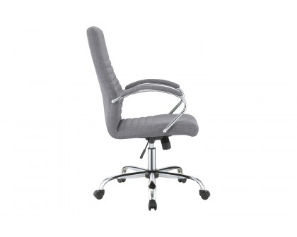 Coaster - Upholstered Office Chair With Casters 881217 in Gray/Chrome