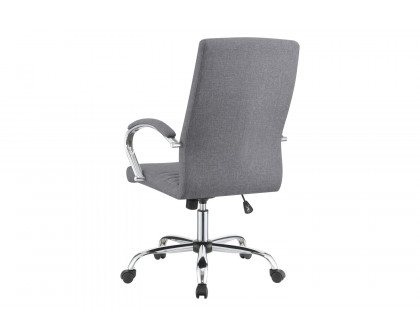 Coaster - Upholstered Office Chair With Casters 881217 in Gray/Chrome