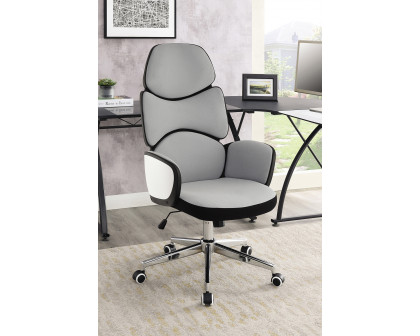 Coaster Upholstered Office Chair With Casters 881356 - Gray/Chrome