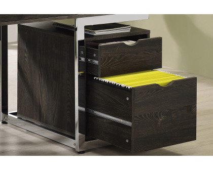 Coaster - Noorvik 2-Drawer Mobile File Cabinet in Dark Oak