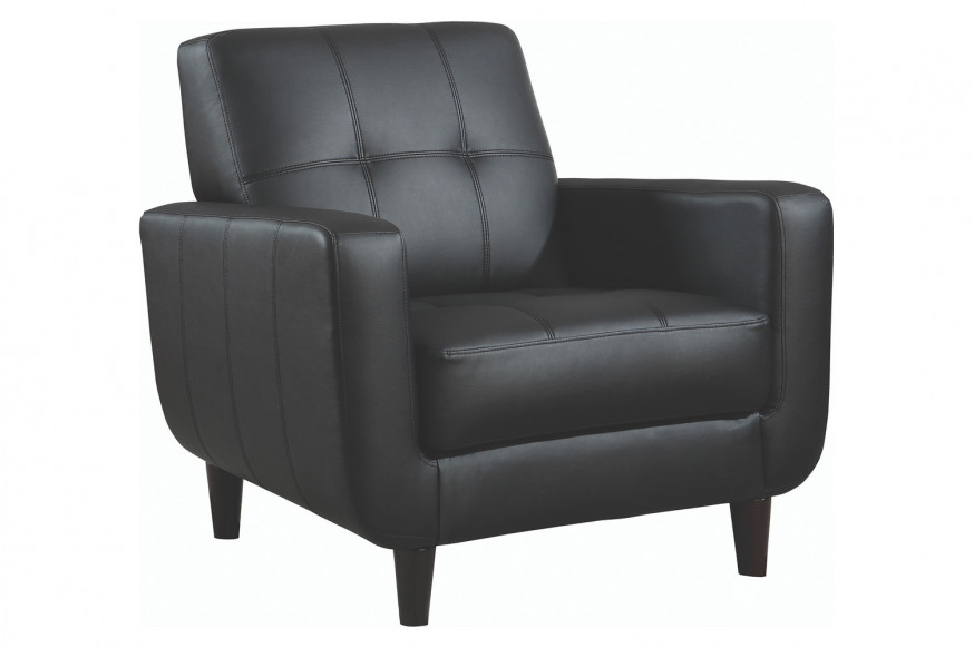 Coaster™ Padded Seat Accent Chair - Black