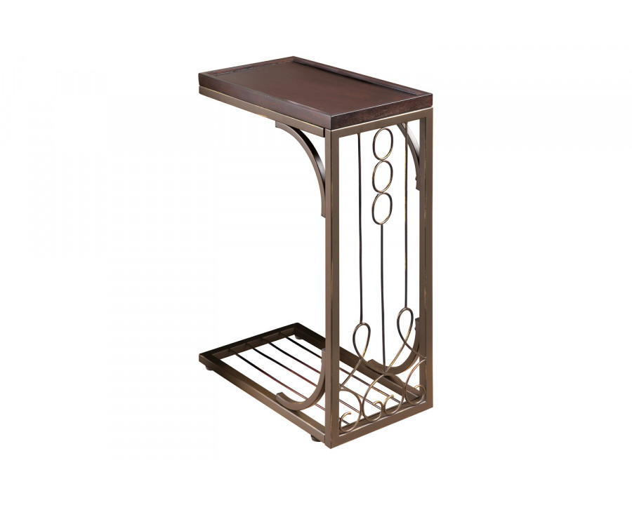 Coaster - Accent Table in Brown/Burnished Copper