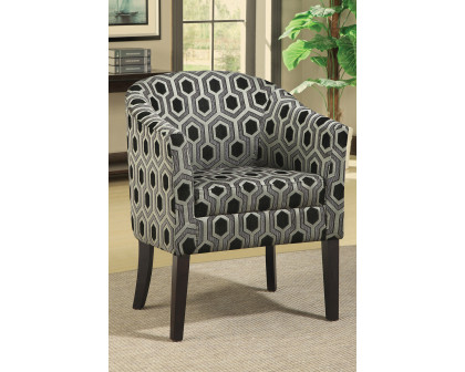 Coaster™ Hexagon Patterned Accent Chair - Gray/Black