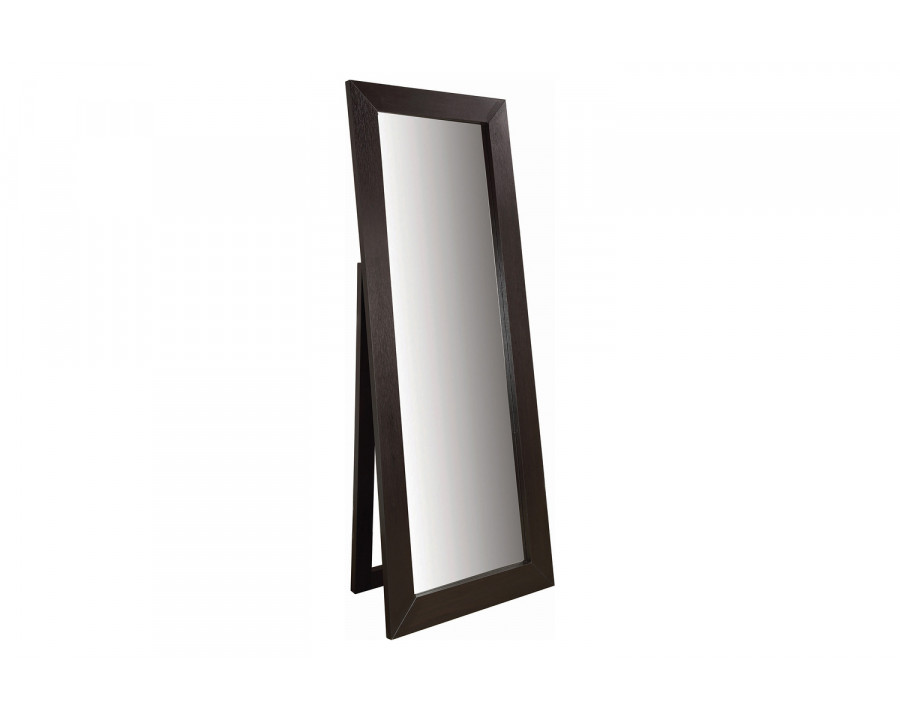 Coaster - Rectangular Floor Mirror in Cappuccino