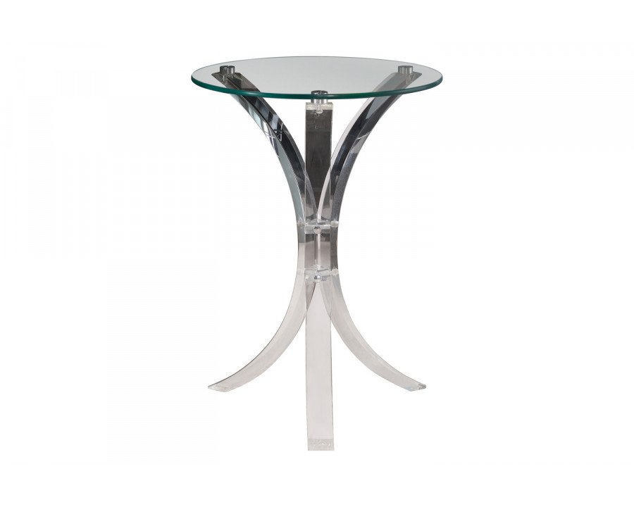 Coaster - Round Accent Table in Clear