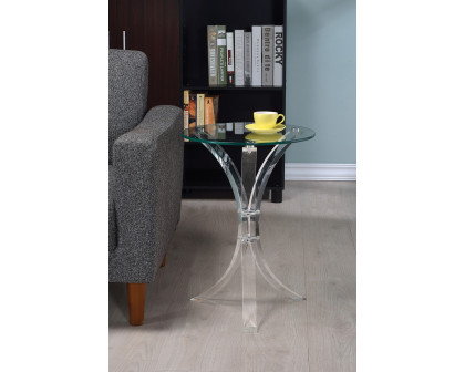 Coaster™ Round Accent Table - Clear