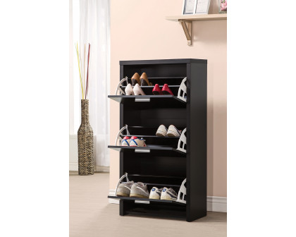 Coaster - 3-Drawer Shoe Cabinet in Black