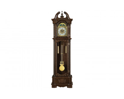 Coaster - Grandfather Clock With Chime in Golden Brown