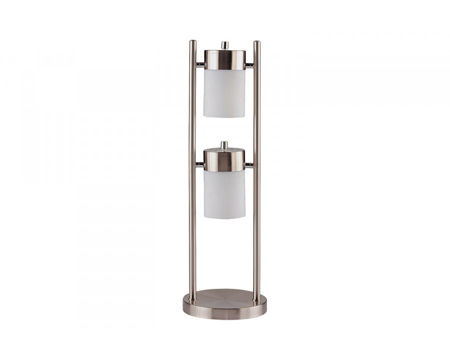 Coaster - Adjustable Swivel Table Lamp in Brushed Silver