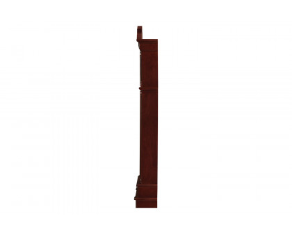 Coaster - Grandfather Clock in Brown Red/Clear