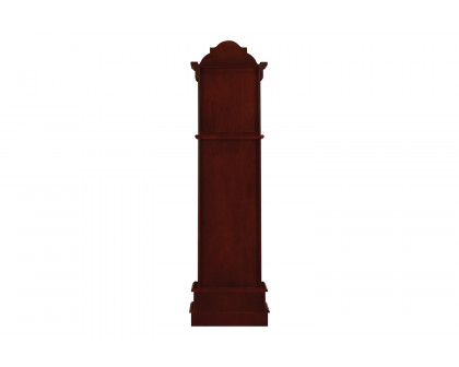 Coaster - Grandfather Clock in Brown Red/Clear