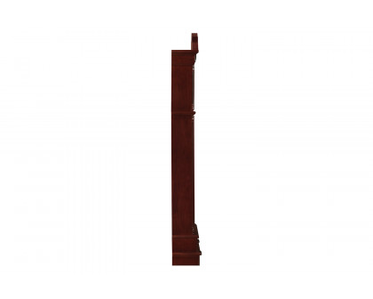 Coaster - Grandfather Clock in Brown Red/Clear