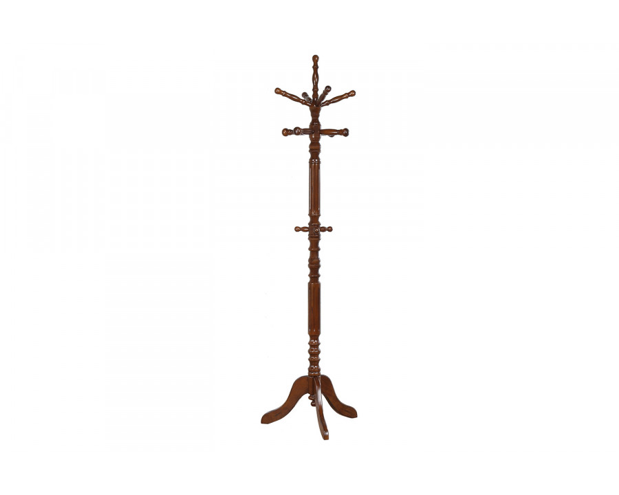 Coaster Coat Rack with 11 Hooks - Tobacco