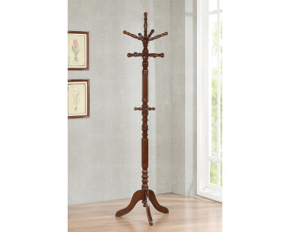 Coaster Coat Rack with 11 Hooks - Tobacco