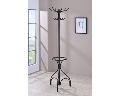 Coaster - Coat Rack With 12 Hooks in Black