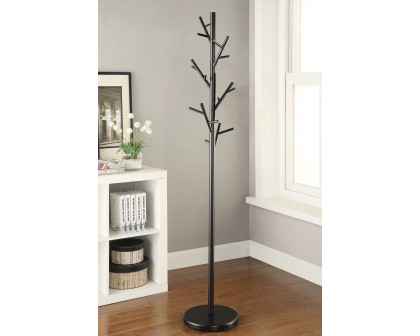 Coaster - 18-Hook Coat Rack in Black