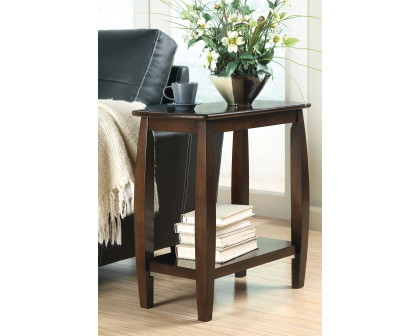 Coaster - 1-Shelf Chairside Table in Cappuccino