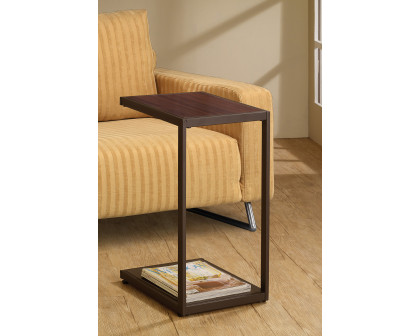 Coaster - Rectangular Accent Table With Bottom Shelf in Brown