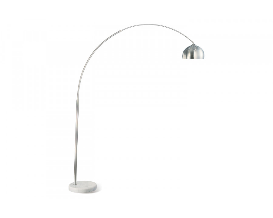 Coaster - Arched Floor Lamp in Brushed Steel/Chrome