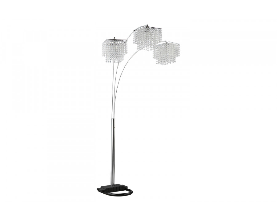 Coaster - Crystal Drop Shade Floor Lamp in Chrome