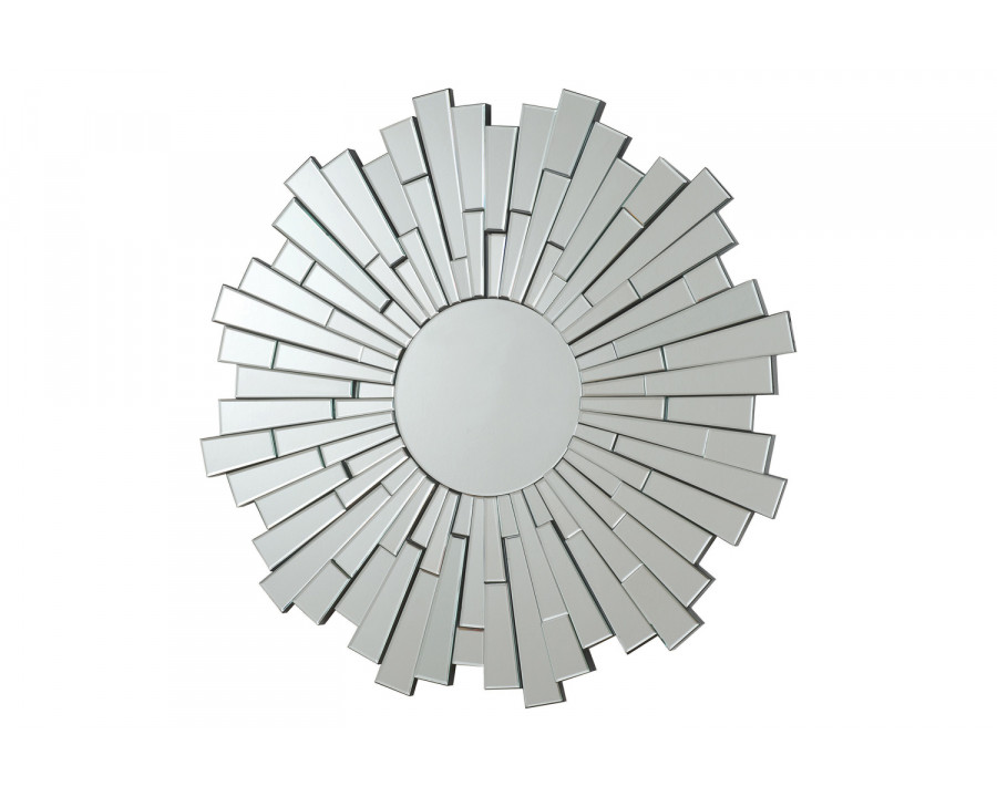 Coaster - Sunburst Circular Mirror in Silver