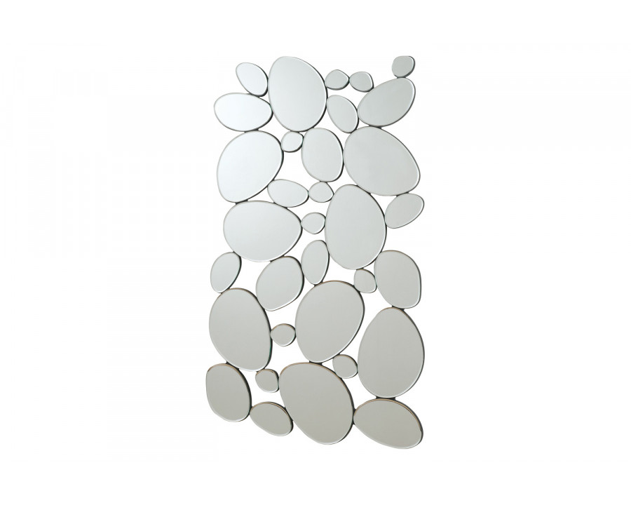 Coaster - Pebble-Shaped Decorative Mirror in Silver