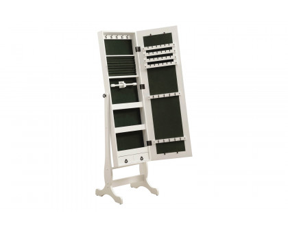 Coaster - Jewelry Cheval Mirror With Drawers in White