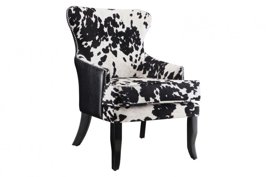 Coaster™ Cowhide Print Accent Chair - Black/White