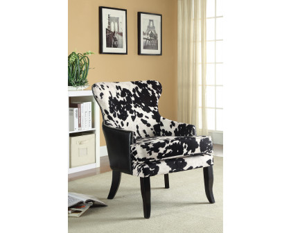 Coaster™ Cowhide Print Accent Chair - Black/White