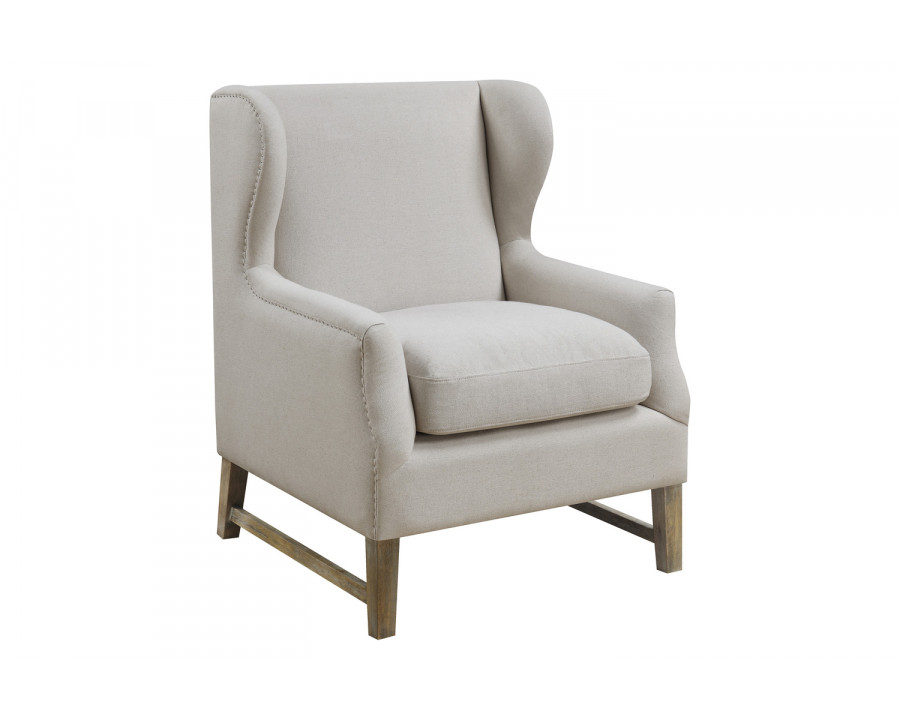 Coaster - Wing Back Accent Chair in Cream