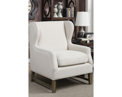 Coaster™ Wing Back Accent Chair - Cream