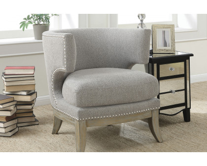 Coaster™ Barrel Back Accent Chair - Gray/Weathered Gray