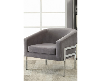 Coaster™ Barrel Back Accent Chair With Sloped Arm - Gray