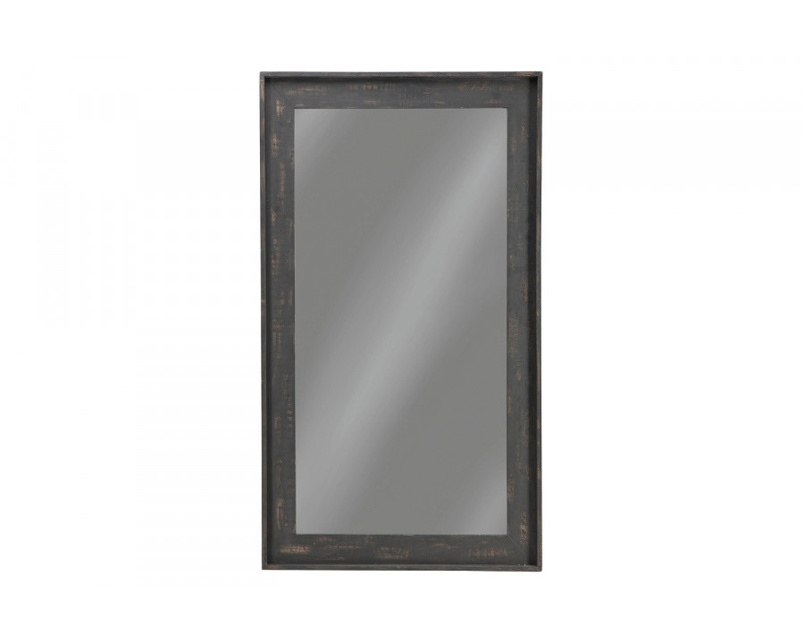 Coaster - Rectangle Bold Contoured Frame Floor Mirror in Brown