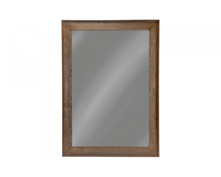 Coaster - Rectangle Floor Mirror in Distressed Brown