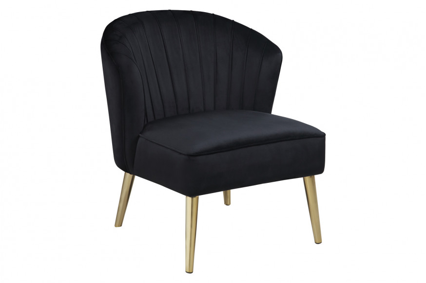 Coaster™ Upholstered Accent Chair With Tapered Legs - Black