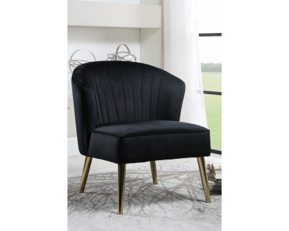 Coaster™ Upholstered Accent Chair With Tapered Legs - Black