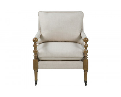 Coaster™ Upholstered Accent Chair With Casters - Beige