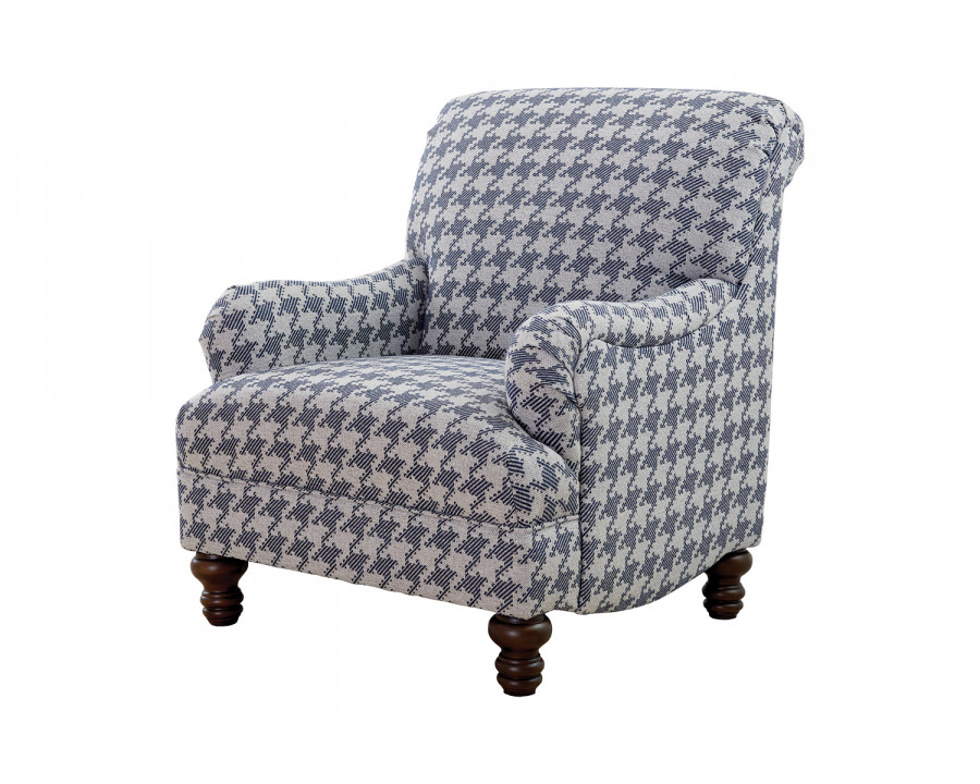 Coaster - Glenn Recessed Arms Accent Chair in Blue