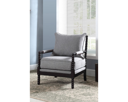 Coaster™ Cushion Back Accent Chair - Gray/Black