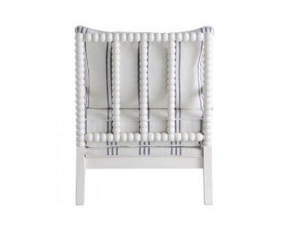 Coaster™ Upholstered Accent Chair With Spindle Accent - White/Navy