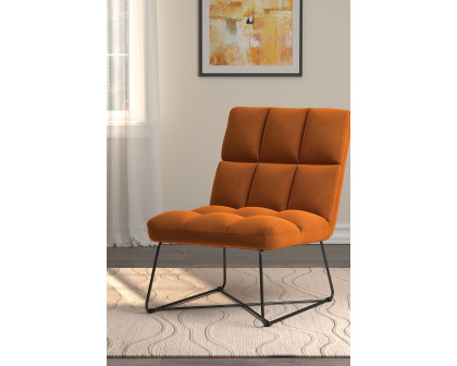 Coaster™ Armless Upholstered Accent Chair - Burnt Orange