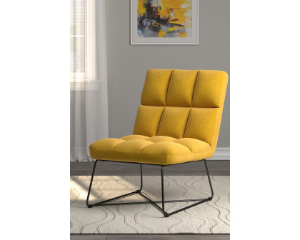 Coaster Armless Upholstered Accent Chair - Yellow