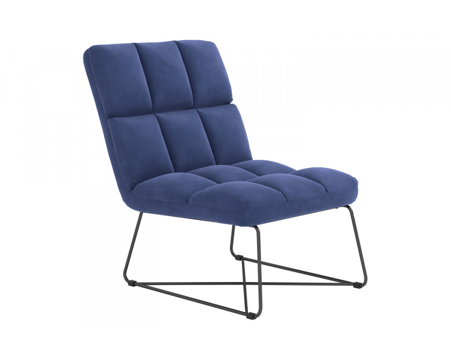 Coaster Armless Upholstered Accent Chair - Midnight Blue