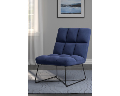 Coaster™ Armless Upholstered Accent Chair - Midnight Blue