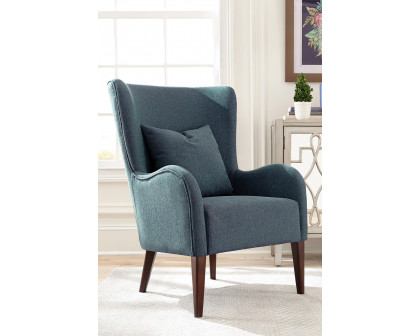 Coaster Curved Arm Upholstered Accent Chair - Blue