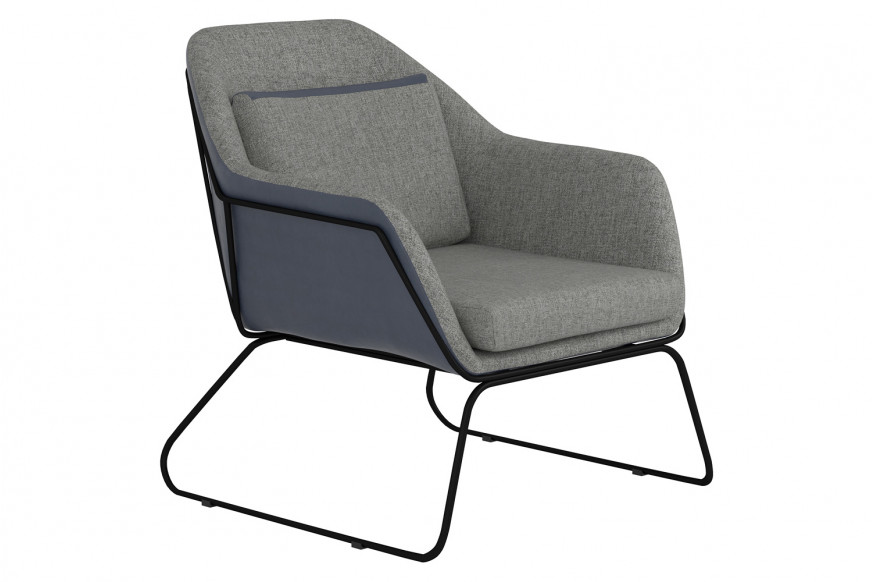 Coaster™ Metal Sled Leg Accent Chair - Gray/Blue